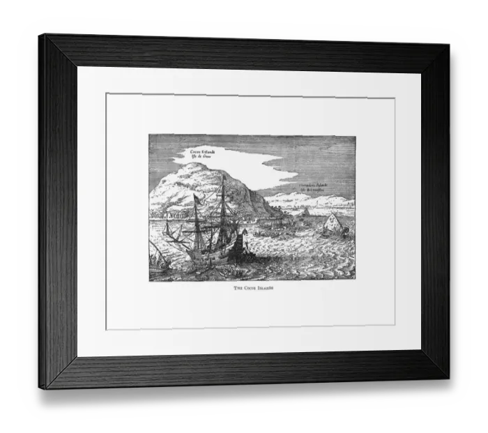 Framed Print : The Cocos Islands Dutch Navigation, Victorian Illustration Framed Print : The Cocos Islands Dutch Navigation, Victorian Illustration