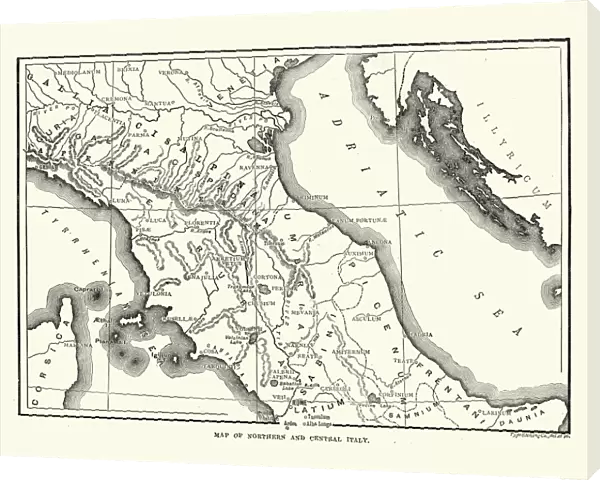 Map of Ancient Northern and Central Italy
