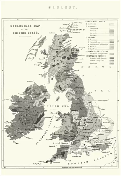 Victorian Geological Map of the British Isles