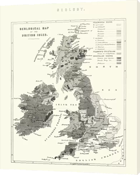 Victorian Geological Map of the British Isles