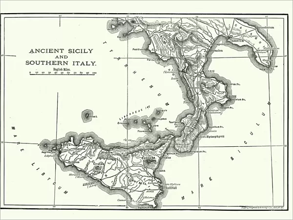 Map of Ancient Sicily and Southern Italy