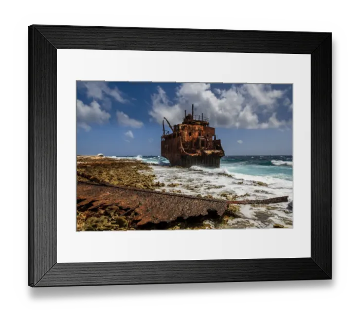 Framed Print : Shipwreck on Little Curacao Framed Print : Shipwreck on Little Curacao