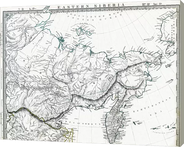 Eastern Russian Siberia 1846 Map