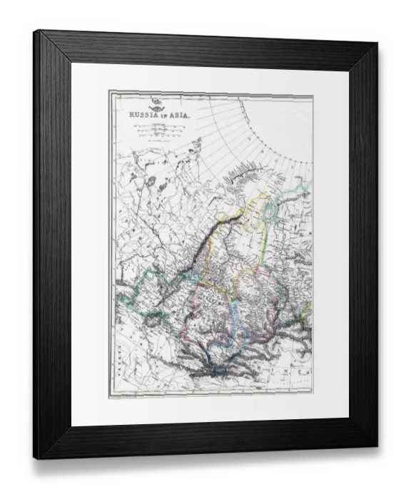 Framed Print : Russia Map, Asian Part Framed Print : Russia Map, Asian Part