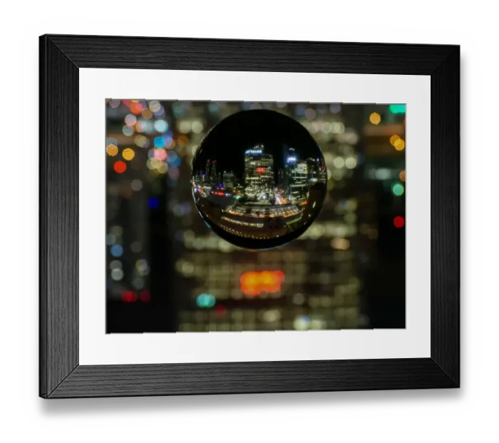 Framed Print : Toronto in a crystal ball