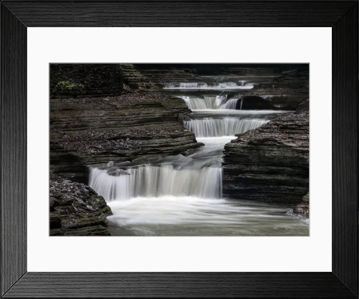 Framed Print : Cascades. Glen Creek runs descends 400 feet past 200-foot cliffs Framed Print : Cascades. Glen Creek runs descends 400 feet past 200-foot cliffs
