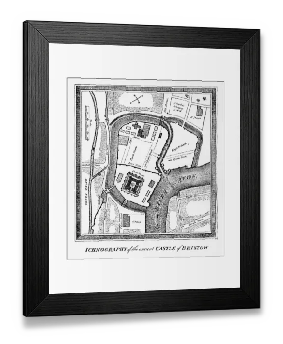 Framed Print : Map of Bristol in Yorkshire, England Victorian Engraving, Circa 1247 Framed Print : Map of Bristol in Yorkshire, England Victorian Engraving, Circa 1247