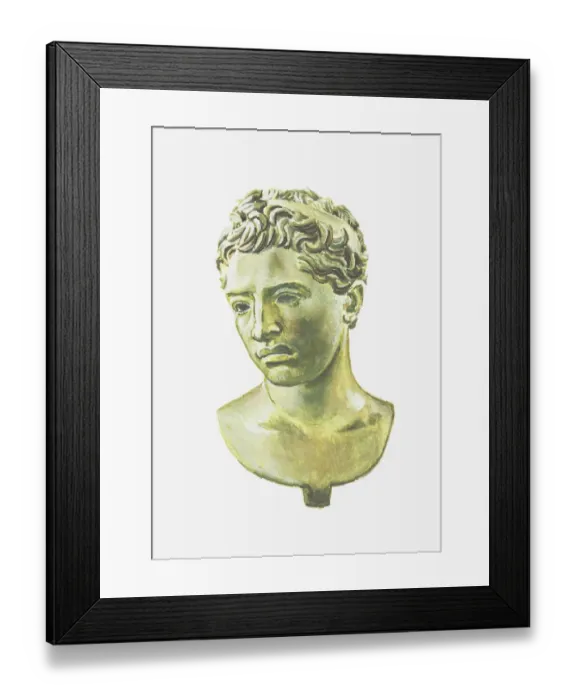 Framed Print : Illustration of bust of Mohammed V of Morocco Framed Print : Illustration of bust of Mohammed V of Morocco