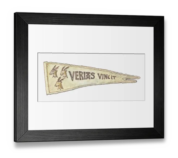 Framed Print : Illustration of 16th century standard of Earl Marischal of Scotland bearing the motto Veritas Vincit Framed Print : Illustration of 16th century standard of Earl Marischal of Scotland bearing the motto Veritas Vincit