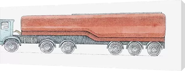 Illustration of tanker truck