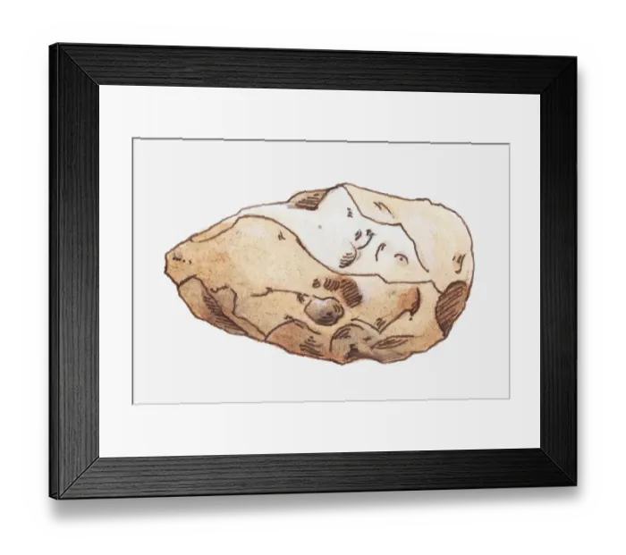 Framed Print : Illustration of a hand axe Framed Print : Illustration of a hand axe
