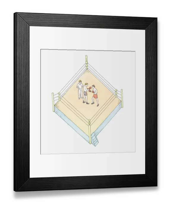Framed Print : Illustration of boxing ring Framed Print : Illustration of boxing ring