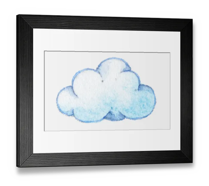 Framed Print : Illustration of a cloud Framed Print : Illustration of a cloud