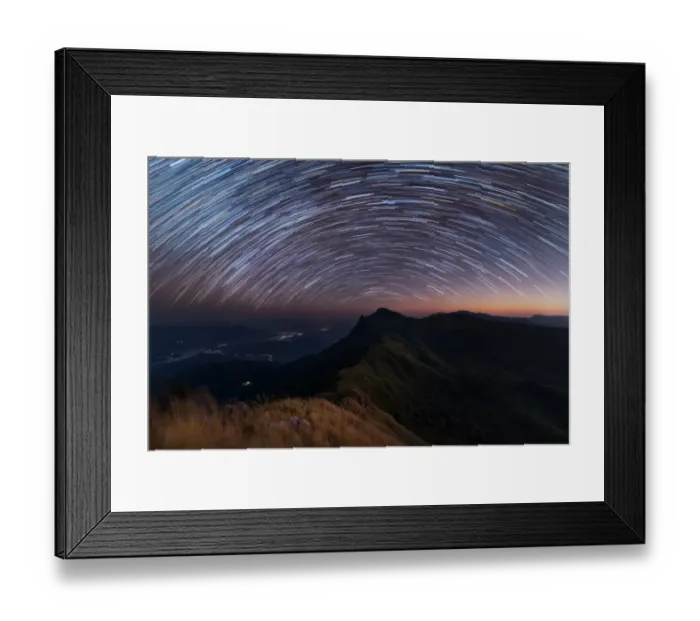 Framed Print : Star trails over Pha Tang Framed Print : Star trails over Pha Tang