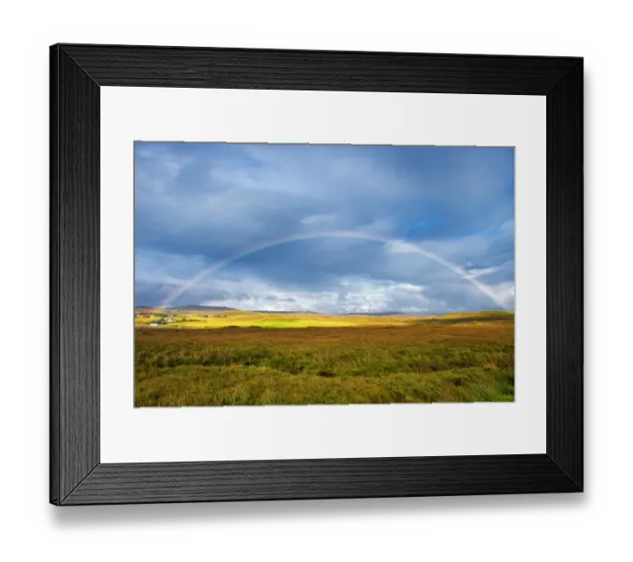 Framed Print : The rainbow over Isle of Skyes field Framed Print : The rainbow over Isle of Skyes field