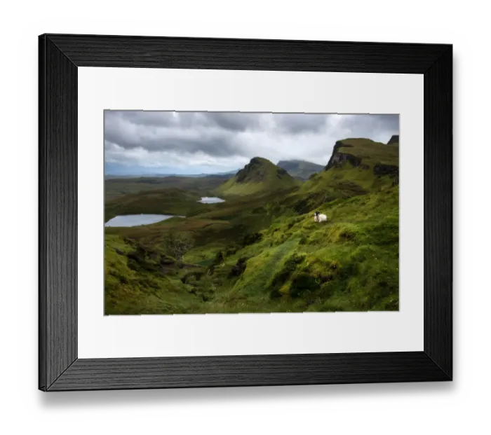 Framed Print : Landscape of Quiraings trekking route, Isle of Skye Framed Print : Landscape of Quiraings trekking route, Isle of Skye