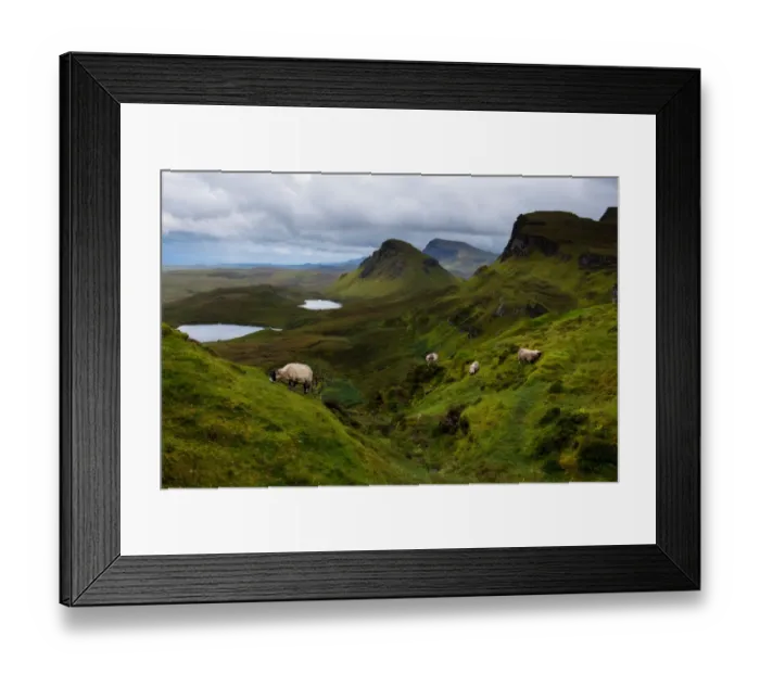 Framed Print : Landscape of Quiraings trekking route, Isle of Skye