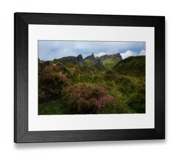 Framed Print : Landscape of Quiraings trekking route, Isle of Skye