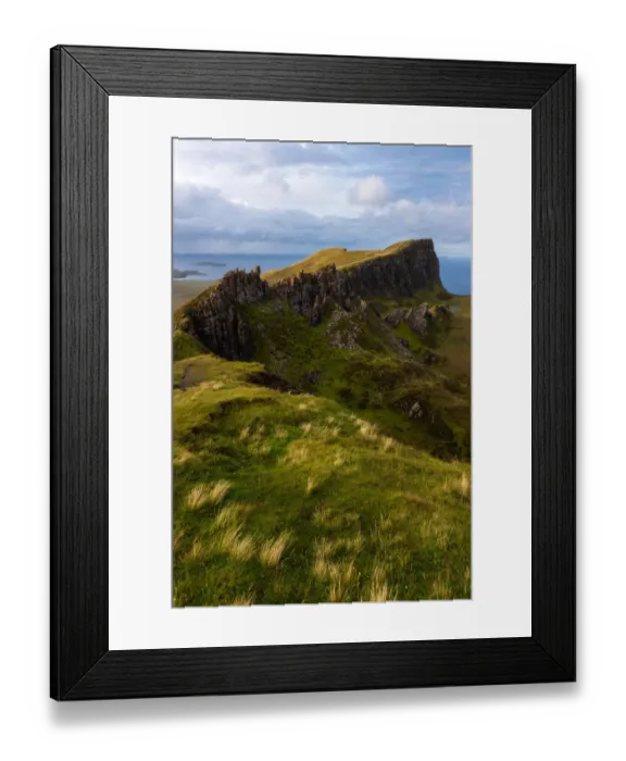 Framed Print : Landscape of Quiraings trekking route, Isle of Skye Framed Print : Landscape of Quiraings trekking route, Isle of Skye