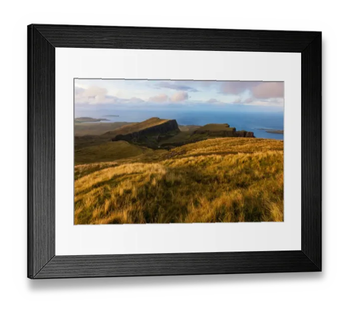 Framed Print : Landscape of Quiraings trekking route, Isle of Skye Framed Print : Landscape of Quiraings trekking route, Isle of Skye