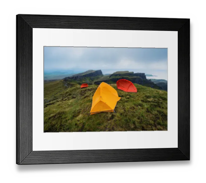 Framed Print : Camping at the top of Quiraing, Isle of Skye Framed Print : Camping at the top of Quiraing, Isle of Skye