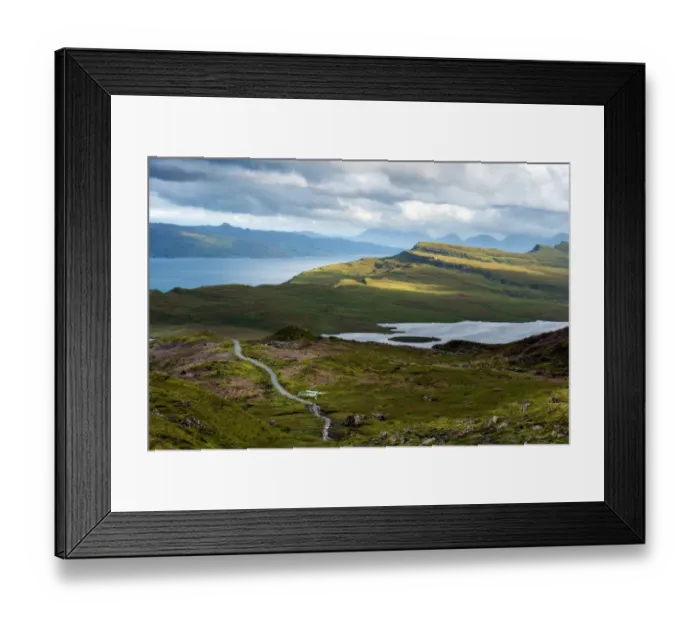 Framed Print : The trail of the old man of storr, Isle of skye Framed Print : The trail of the old man of storr, Isle of skye