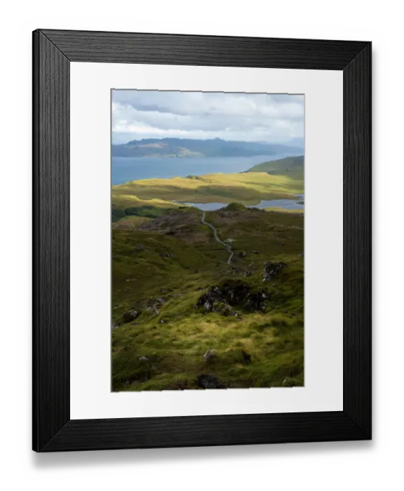 Framed Print : The trail of the old man of storr, Isle of skye Framed Print : The trail of the old man of storr, Isle of skye