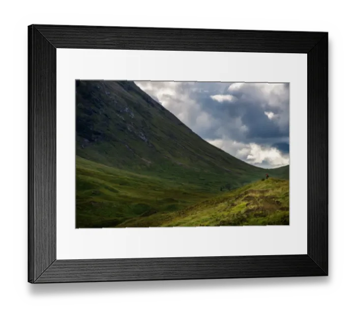 Framed Print : A man with huge nature, Glencoe, Highland Framed Print : A man with huge nature, Glencoe, Highland