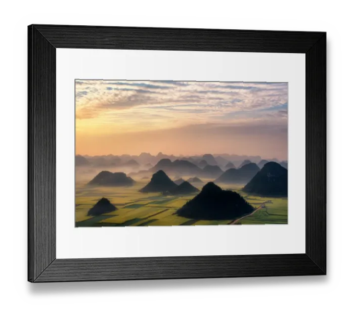 Framed Print : The Golden Canola Fields in Luoping