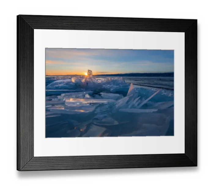 Framed Print : Landscape of frozen Baikal lake Framed Print : Landscape of frozen Baikal lake