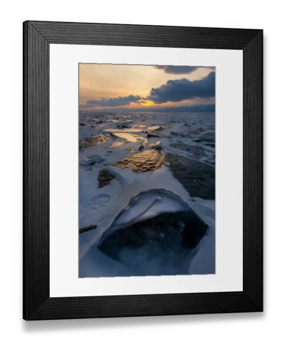 Framed Print : Landscape of frozen Baikal lake Framed Print : Landscape of frozen Baikal lake