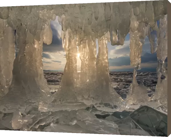 Small ice cave at Baikal lake