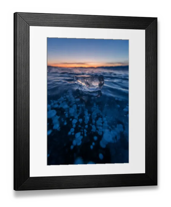 Framed Print : An interesting ice on frozen Baikal lake Framed Print : An interesting ice on frozen Baikal lake