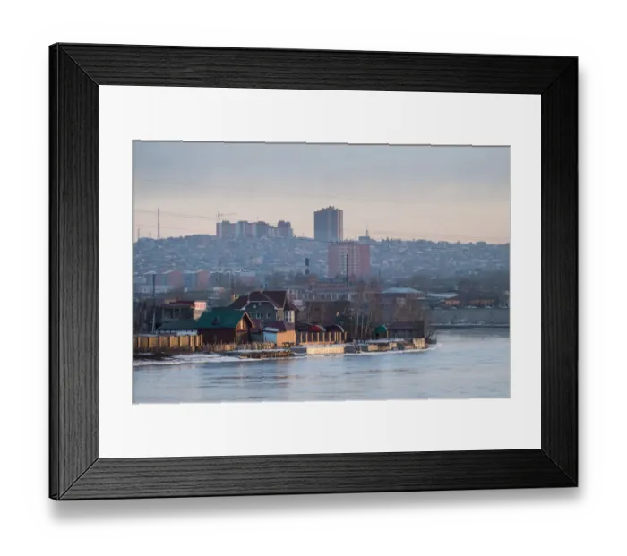 Framed Print : Irkutsk city and Irkut river Framed Print : Irkutsk city and Irkut river