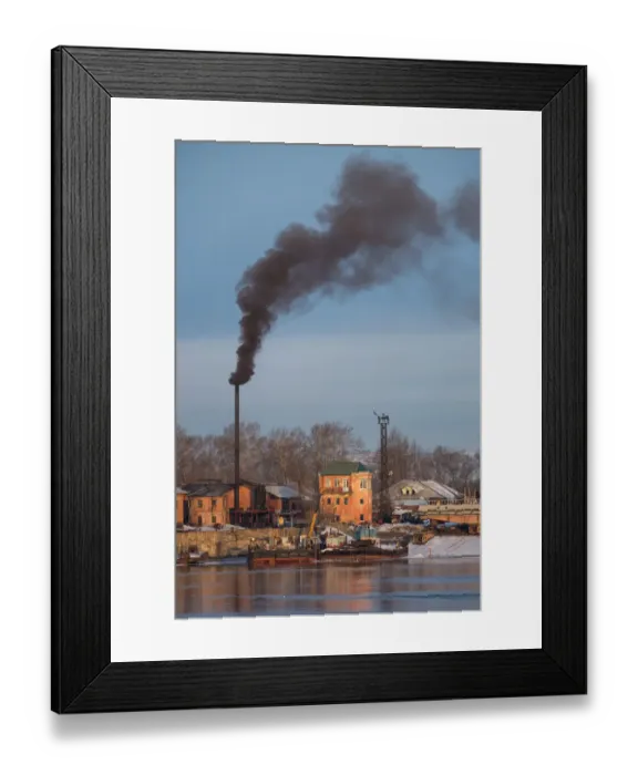 Framed Print : A small factory beside Irkut river Framed Print : A small factory beside Irkut river