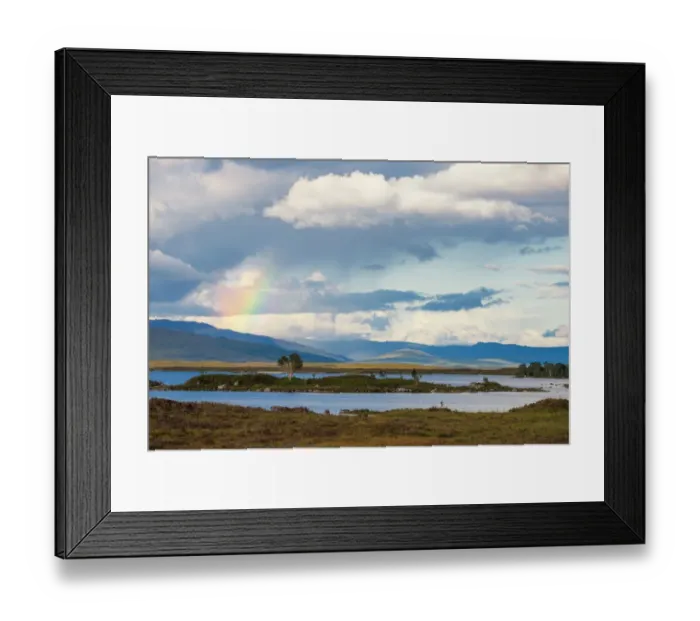 Framed Print : Rainbow over Loch Ba, Glencoe, Highland Framed Print : Rainbow over Loch Ba, Glencoe, Highland
