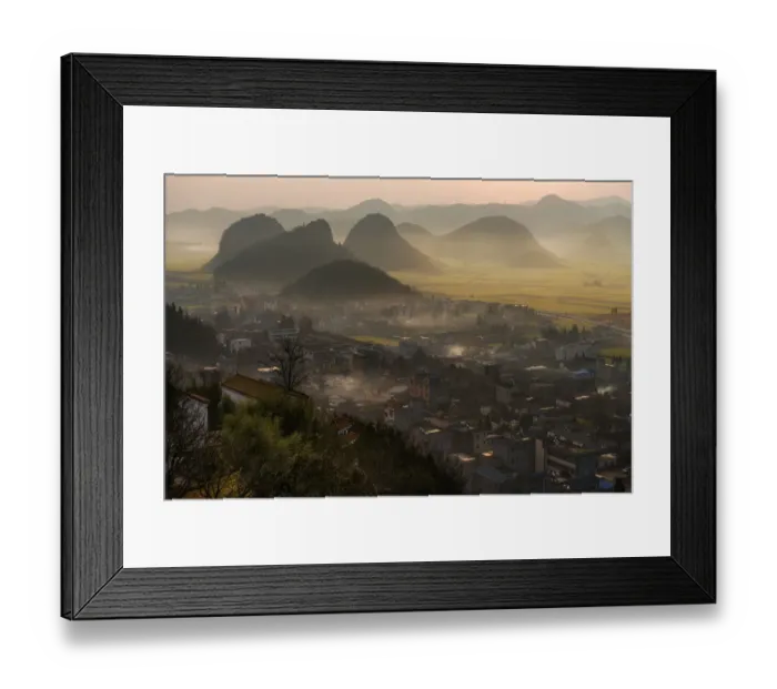 Framed Print : The Golden Canola Fields in Luoping Framed Print : The Golden Canola Fields in Luoping