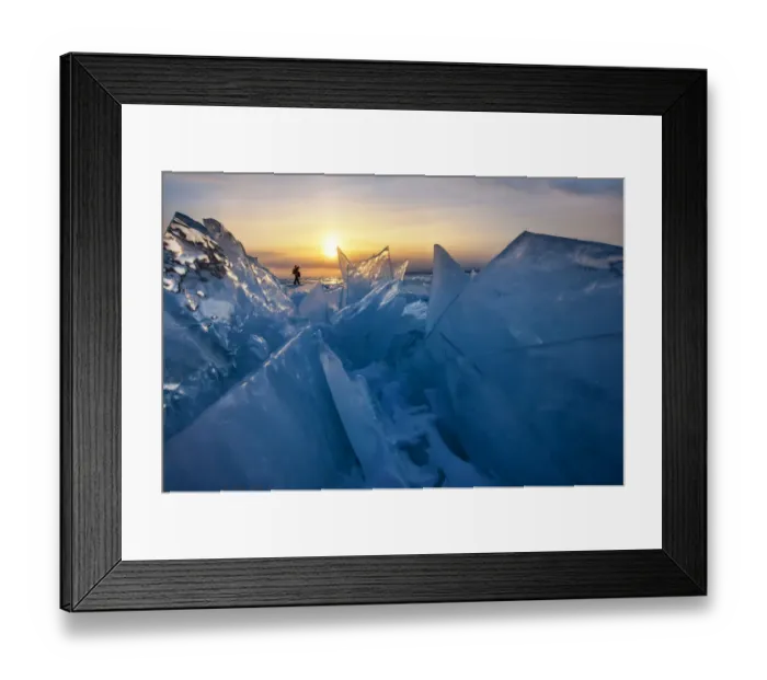 Framed Print : Landscape of frozen Baikal lake Framed Print : Landscape of frozen Baikal lake