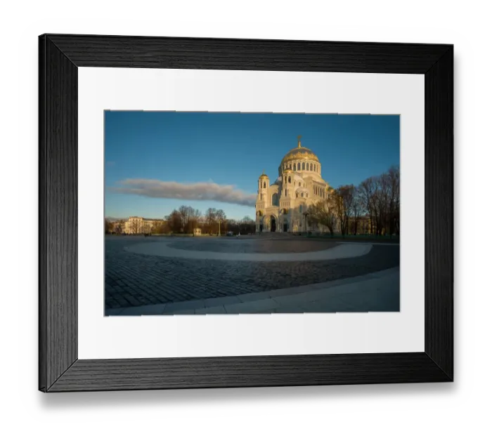 Framed Print : The Naval Cathedral of Saint Nicholas in Kronstadt