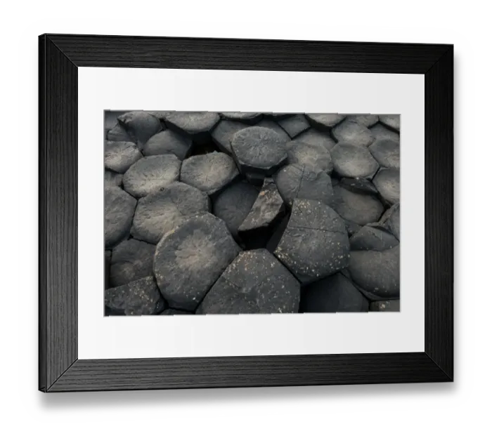 Framed Print : The texture of basalt column at Giants Causeway, Northern Ireland Framed Print : The texture of basalt column at Giants Causeway, Northern Ireland