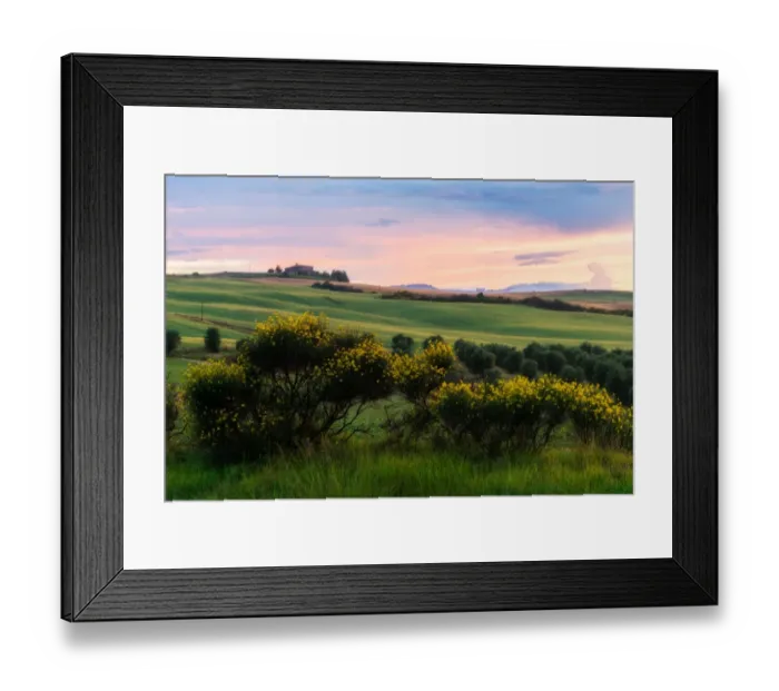 Framed Print : Tuscany Field in Summer Season