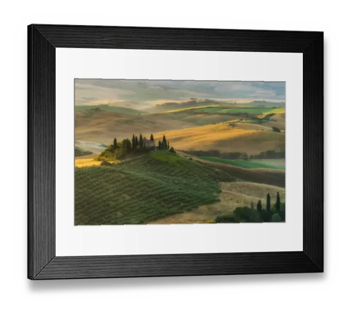 Framed Print : Tuscany Field in Summer Season