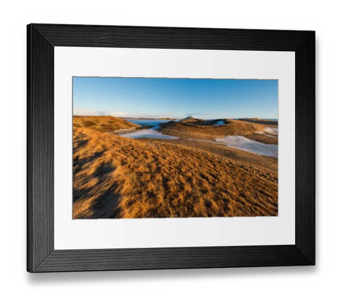 Framed Print : The pseudo craters at Stakholstjornk lake Framed Print : The pseudo craters at Stakholstjornk lake
