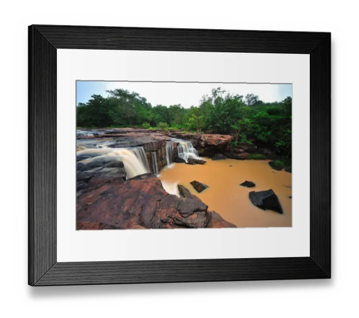 Framed Print : Tat Ton Waterfall