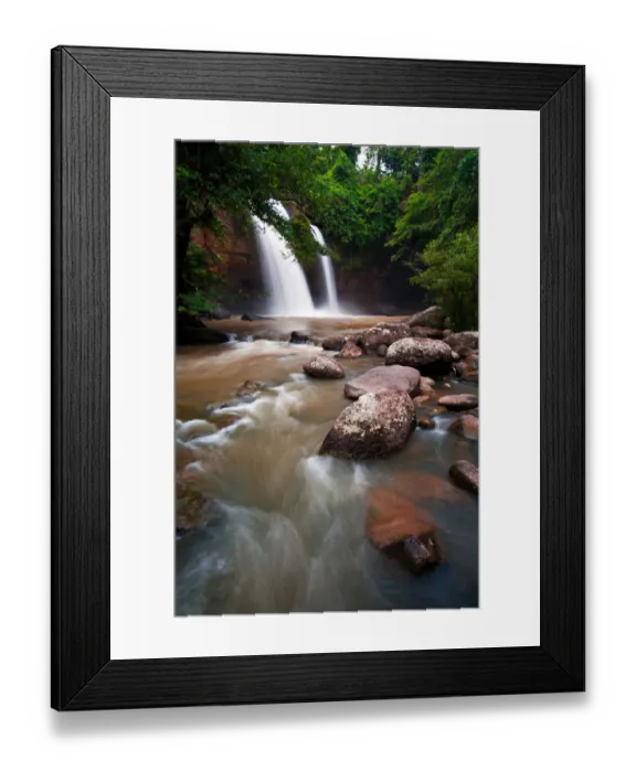 Framed Print : Haew Suwat Waterfall