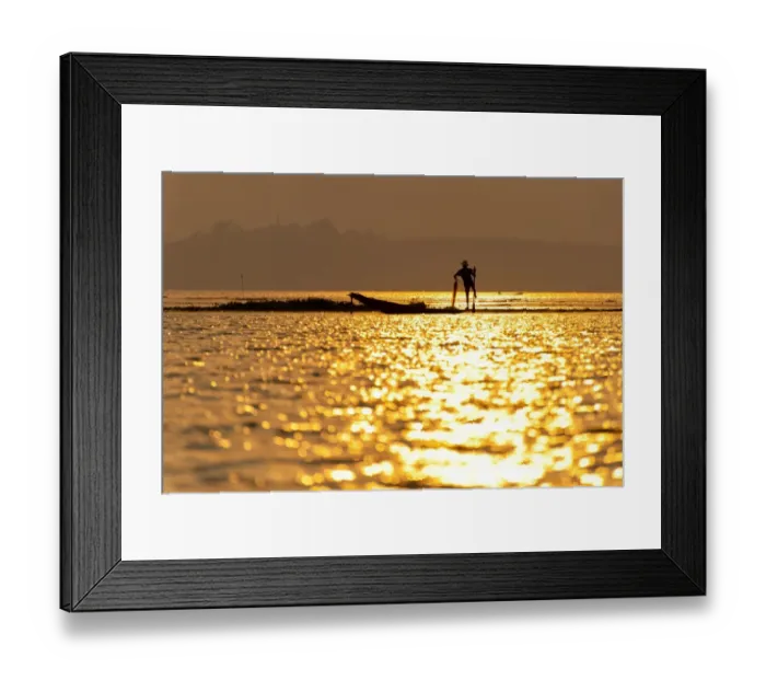 Framed Print : Inle Lake Fisherman