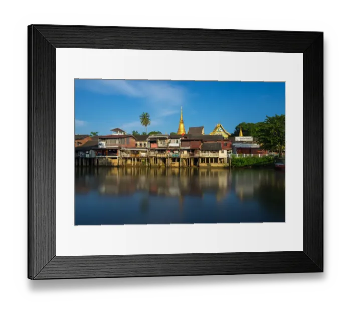 Framed Print : Old Town Waterfront of Chanthaburi Framed Print : Old Town Waterfront of Chanthaburi
