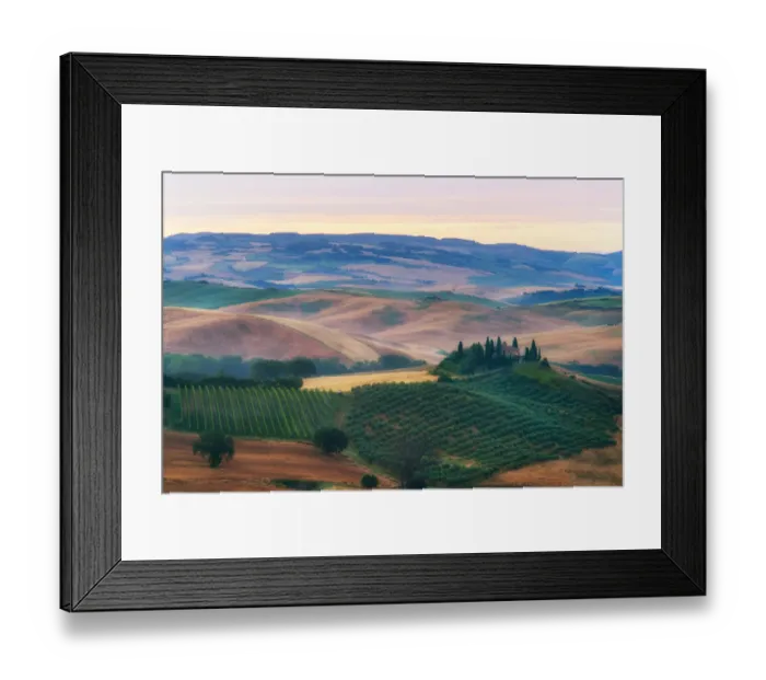 Framed Print : Tuscany Field in Summer Season