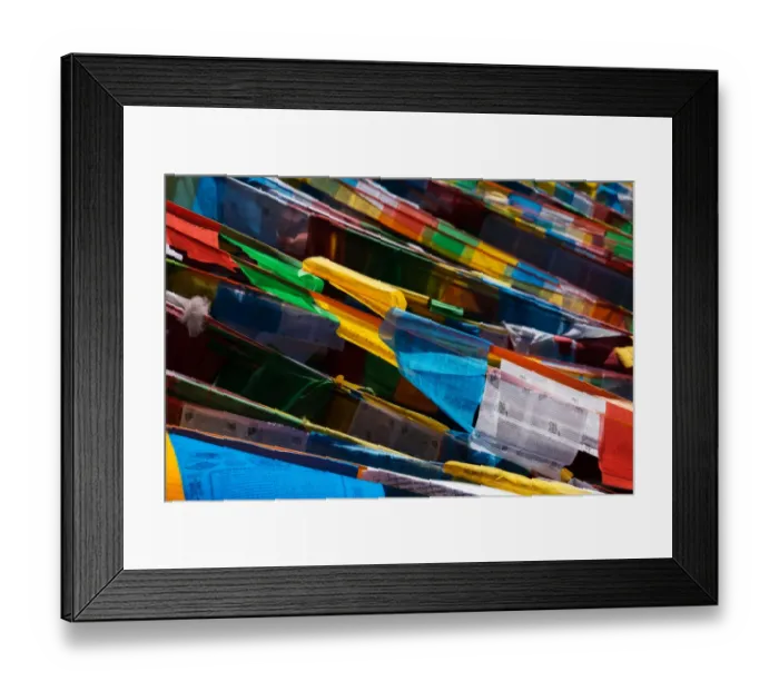 Framed Print : Tibetan Prayer Flag