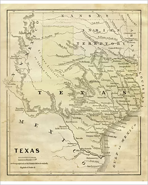 Map of Texas 1856